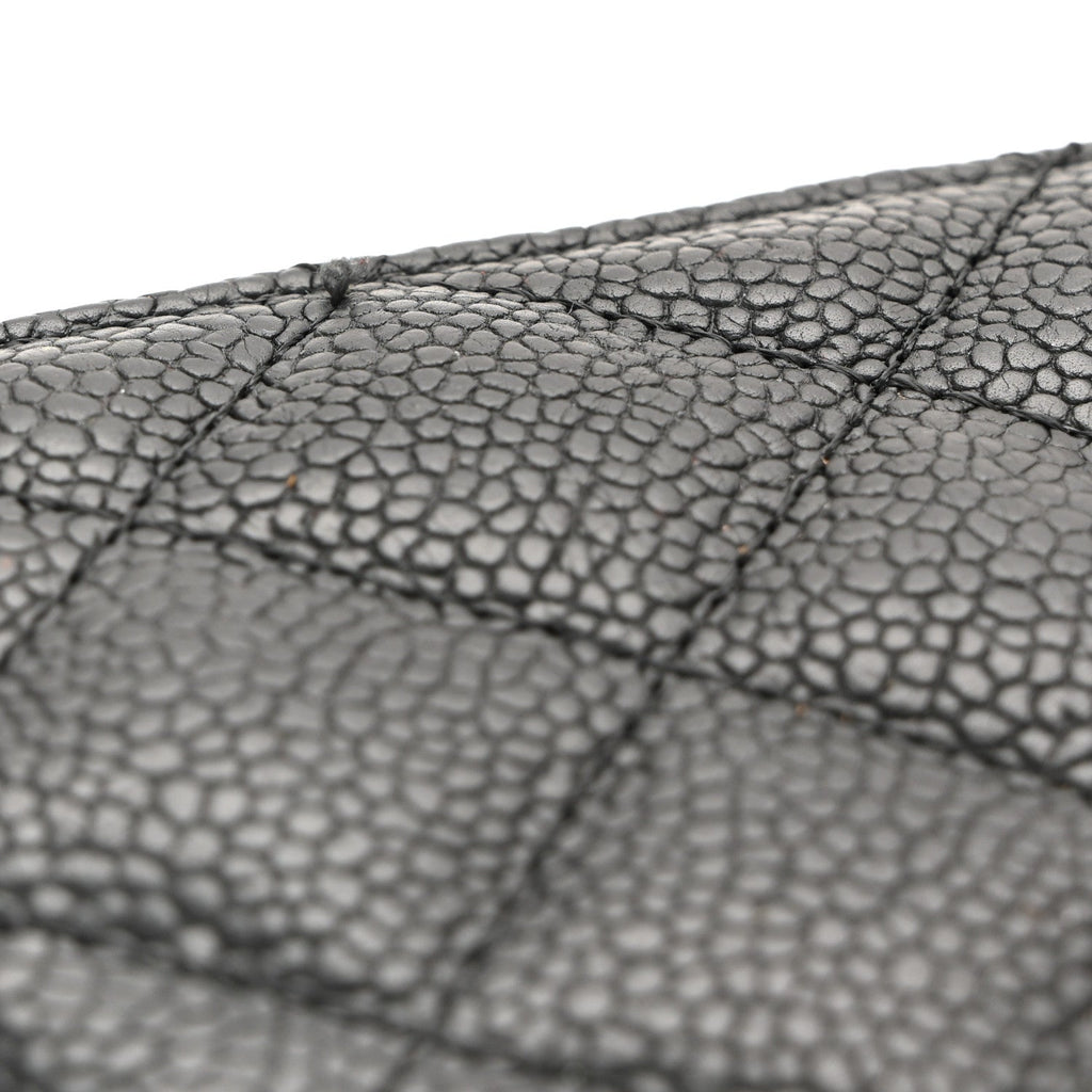 Chanel Caviar Quilted Boy Wallet On Chain WOC Black