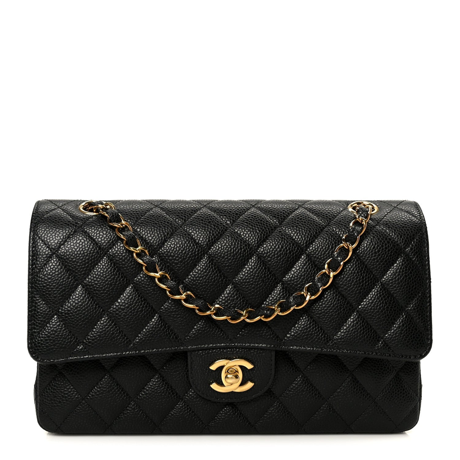 Chanel Caviar Quilted Medium Double Flap Black