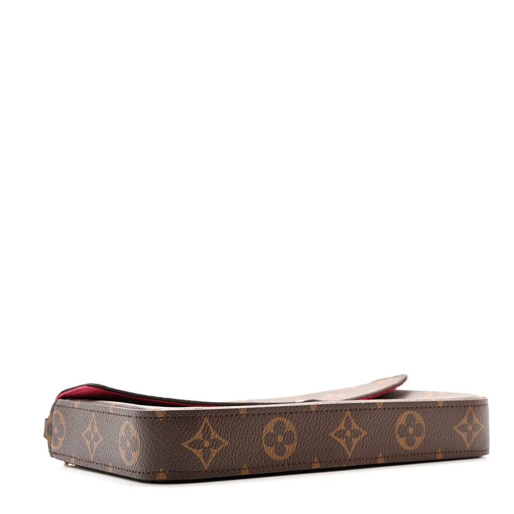 Louis Vuitton Monogram Pochette Felicie Chain Wallet Fuchsia