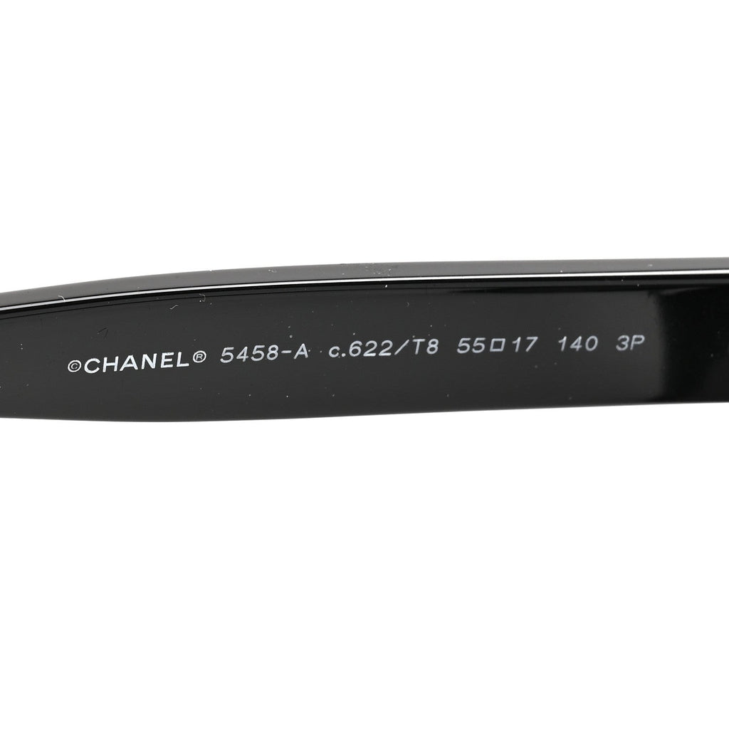 Acetate Pantos Logo Sunglasses 5458-A Black