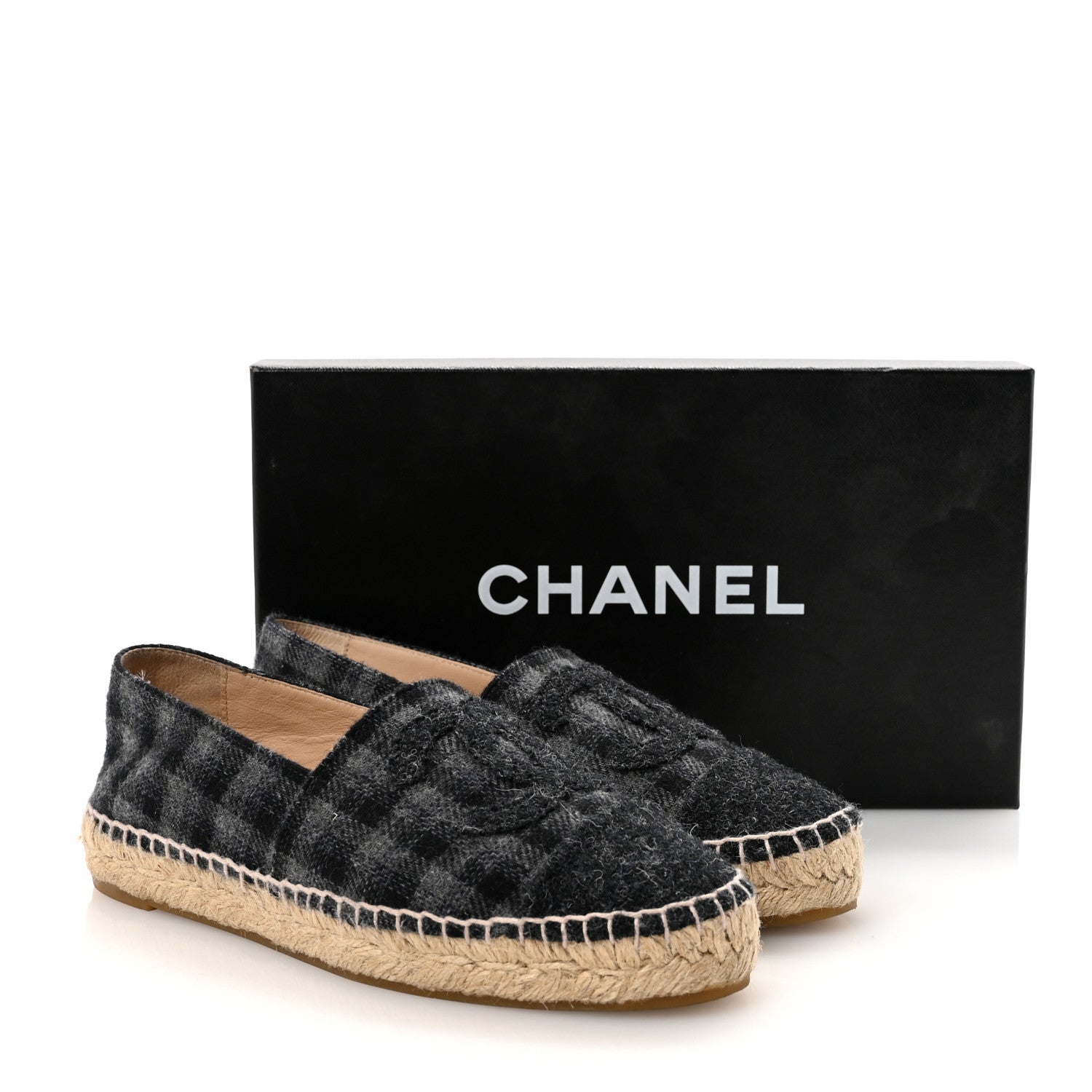 Flannel CC Espadrilles 36 Dark Grey Black