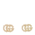Gucci 18K Yellow Gold Diamond Running G Earrings
