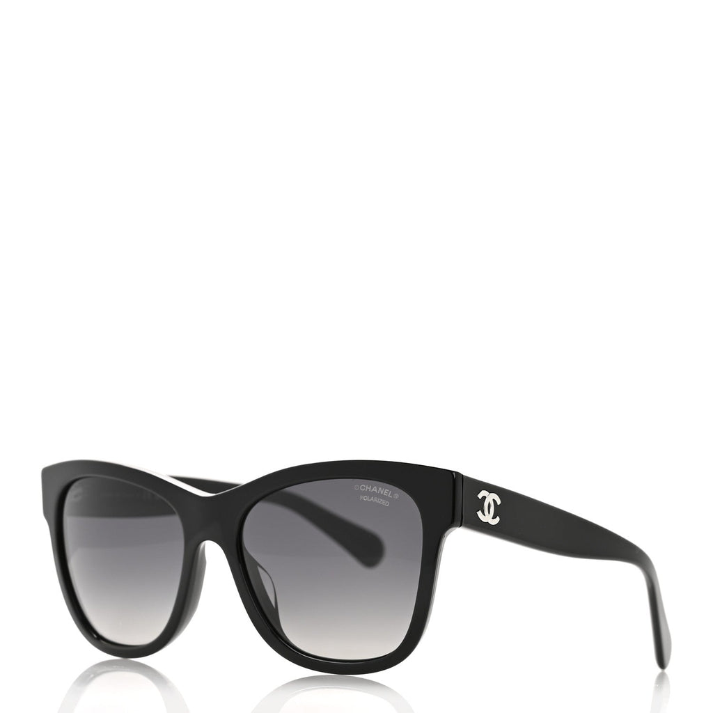 Acetate Polarized Square CC Sunglasses 5380 Black