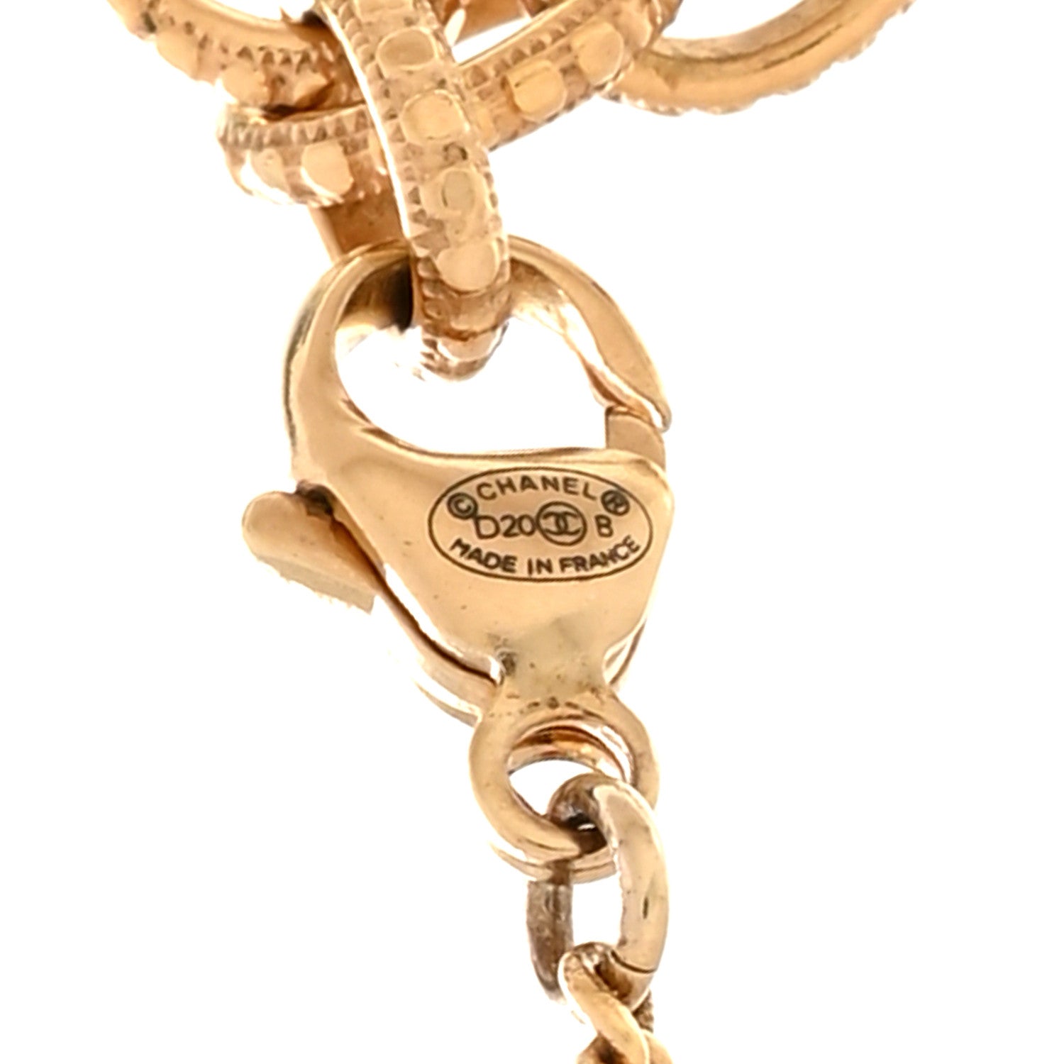 Chanel Metal Resin Enamel Crystal CC Long Necklace Gold Black