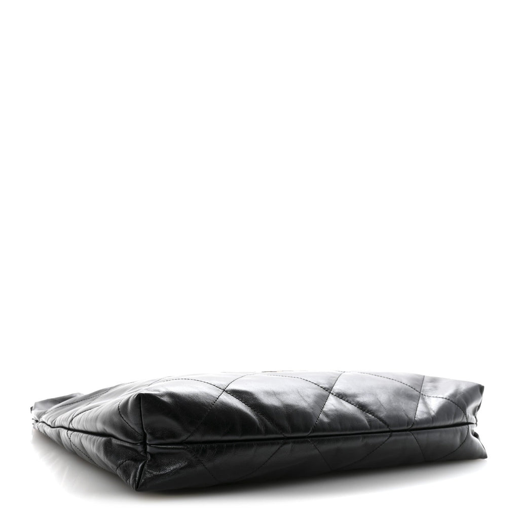 Chanel Shiny Calfskin Quilted Chanel 22 Black