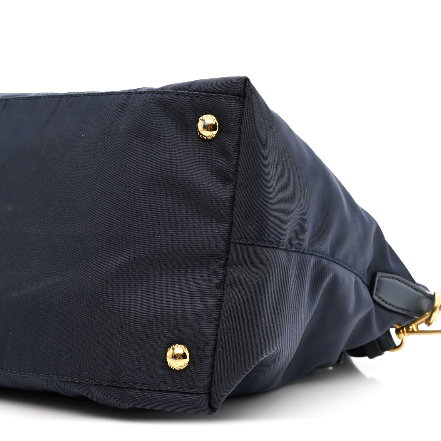 Prada Tessuto Nylon Saffiano Shopping Tote Navy