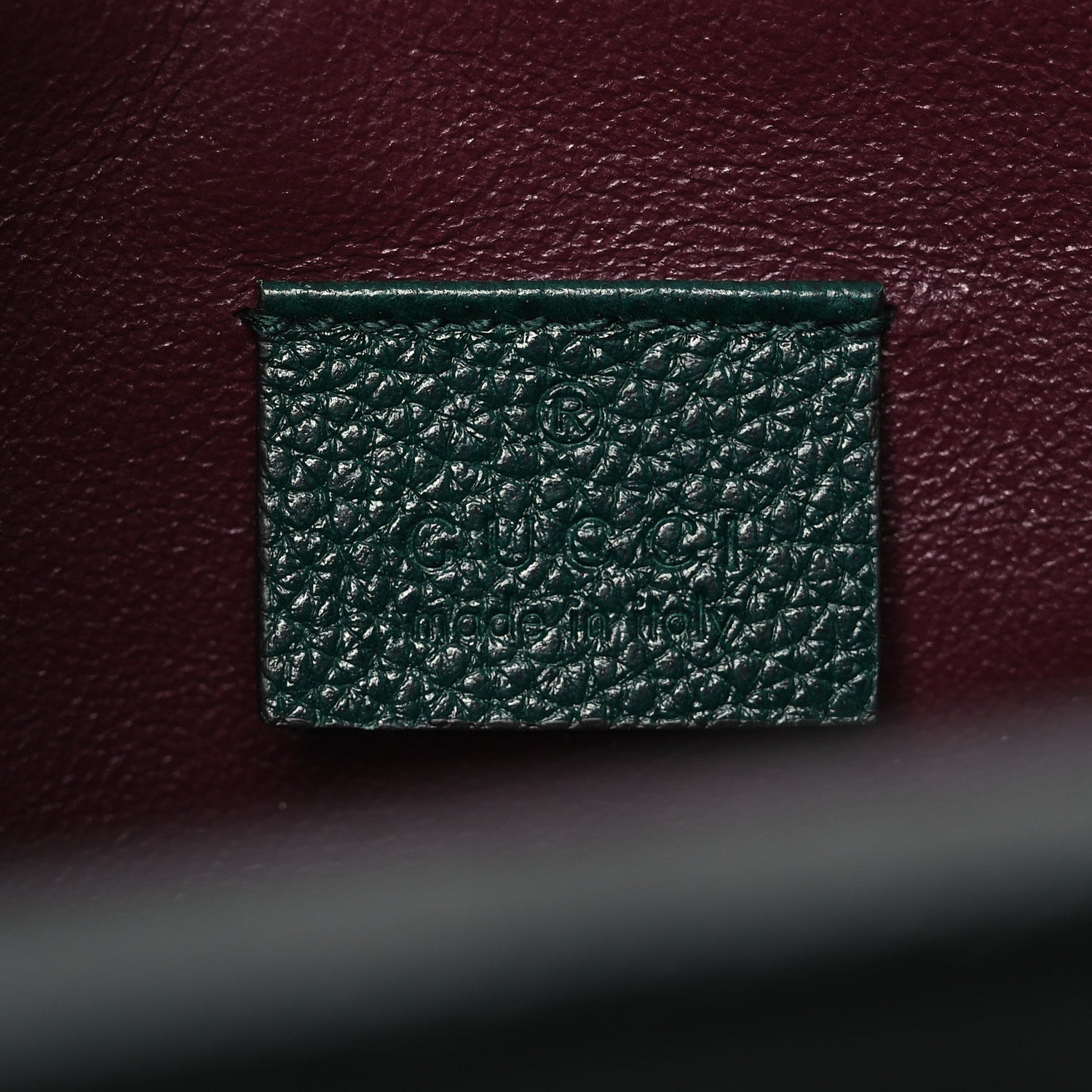 Gucci Grainy Calfskin Medium Zumi Top Handle Bag Vintage Green
