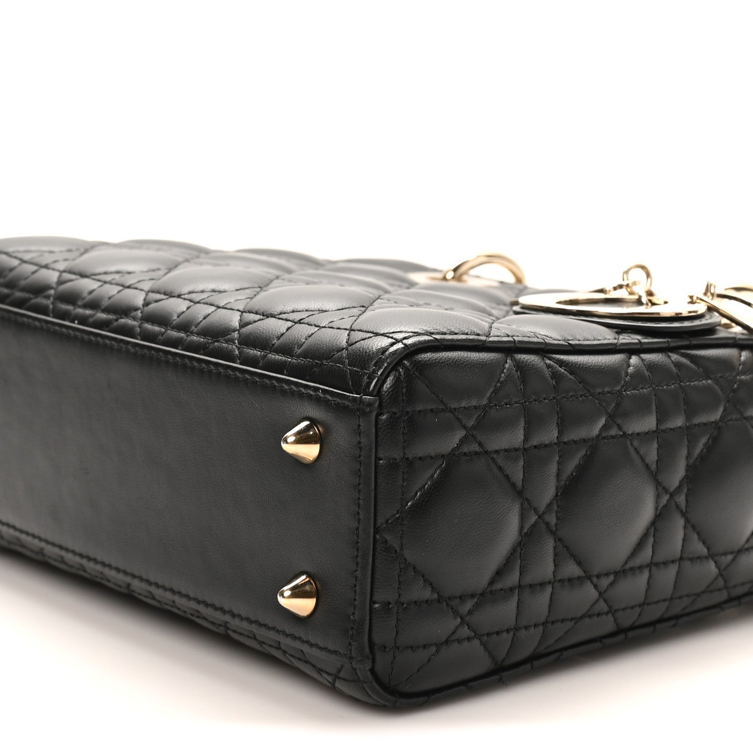 Christian Dior Lambskin Cannage Small My ABCDior Lady Dior Black