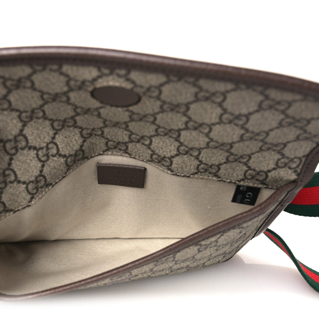 Gucci GG Supreme Monogram Neo Vintage Web Belt Bag Brown