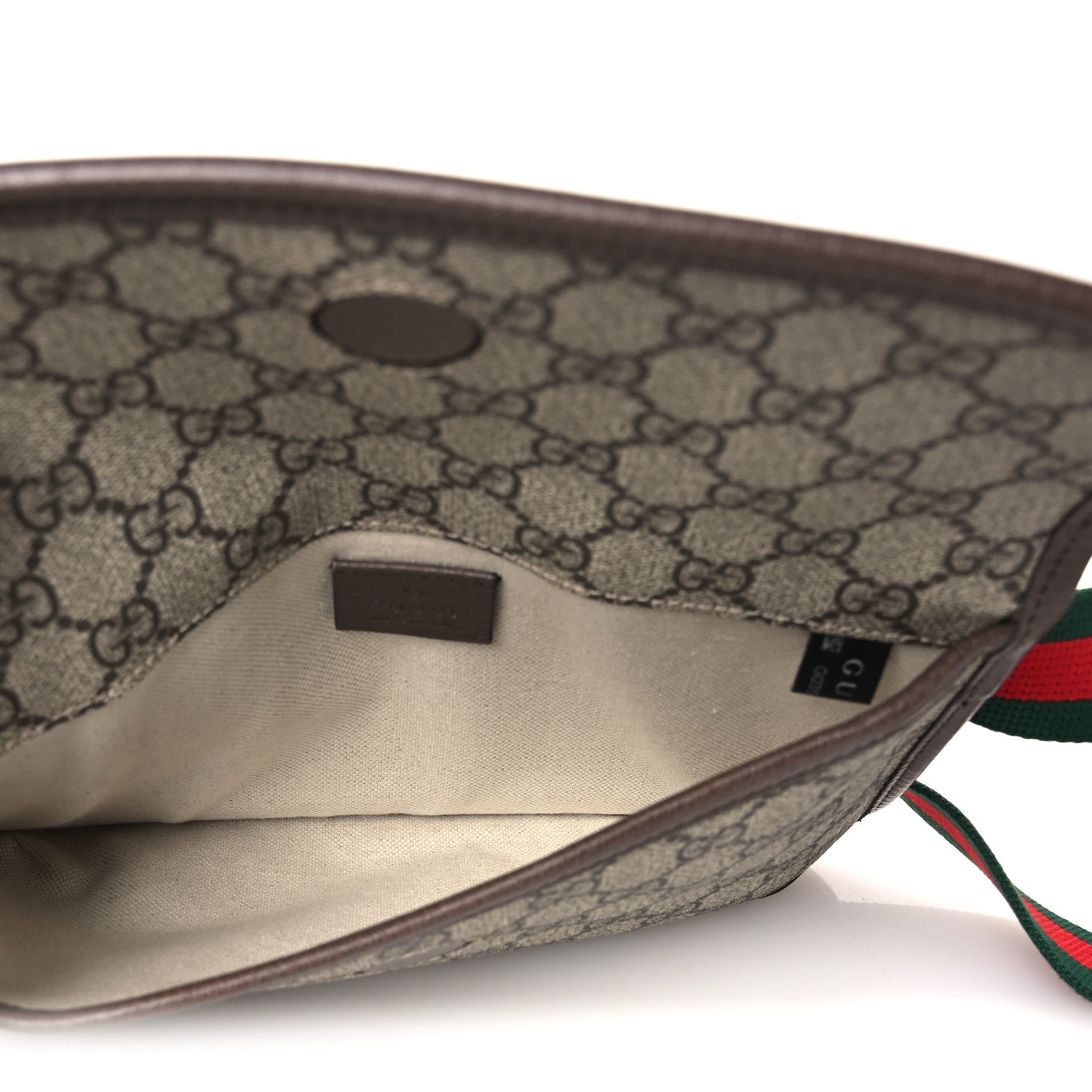 Gucci GG Supreme Monogram Neo Vintage Web Belt Bag Brown