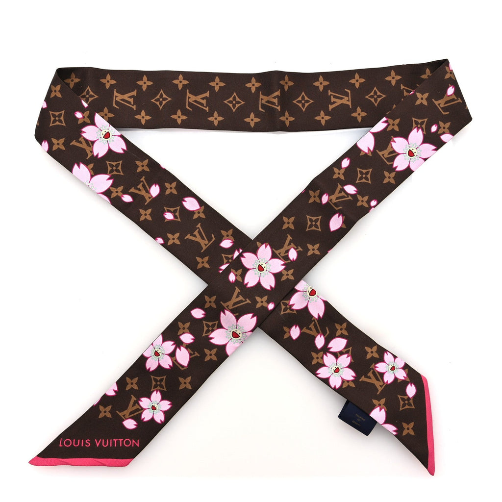 Louis Vuitton LV X TM Silk Monogram Cherry Blossom BB Bandeau Tan