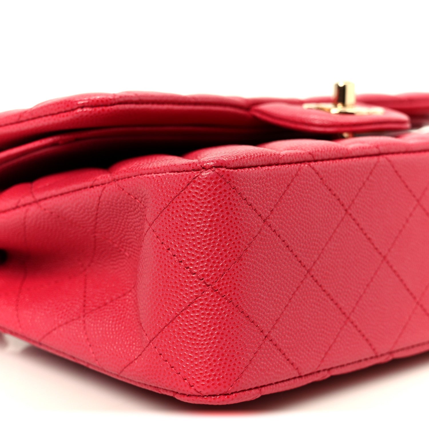 Chanel Caviar Quilted Small Double Flap Dark Pink