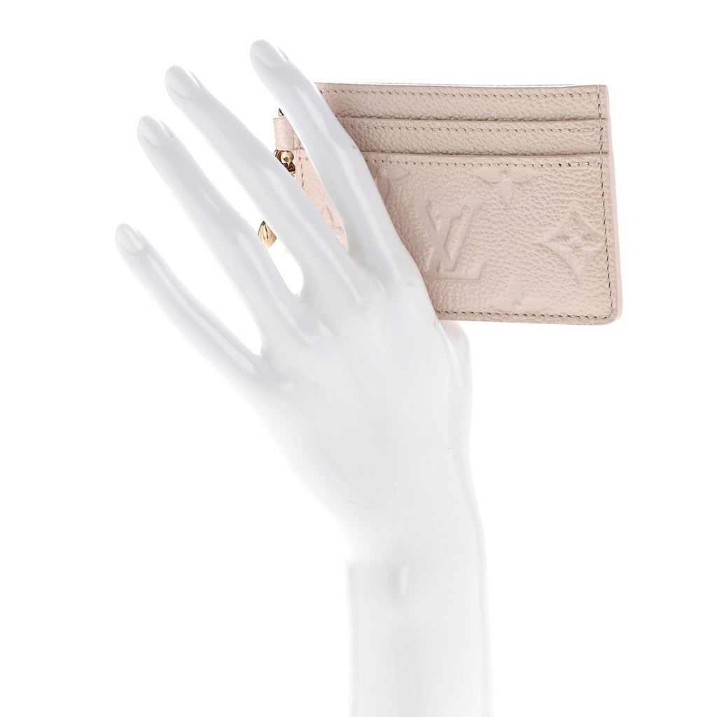 Louis Vuitton Empreinte Monogram LV Charms Card Holder Snowy Pearl