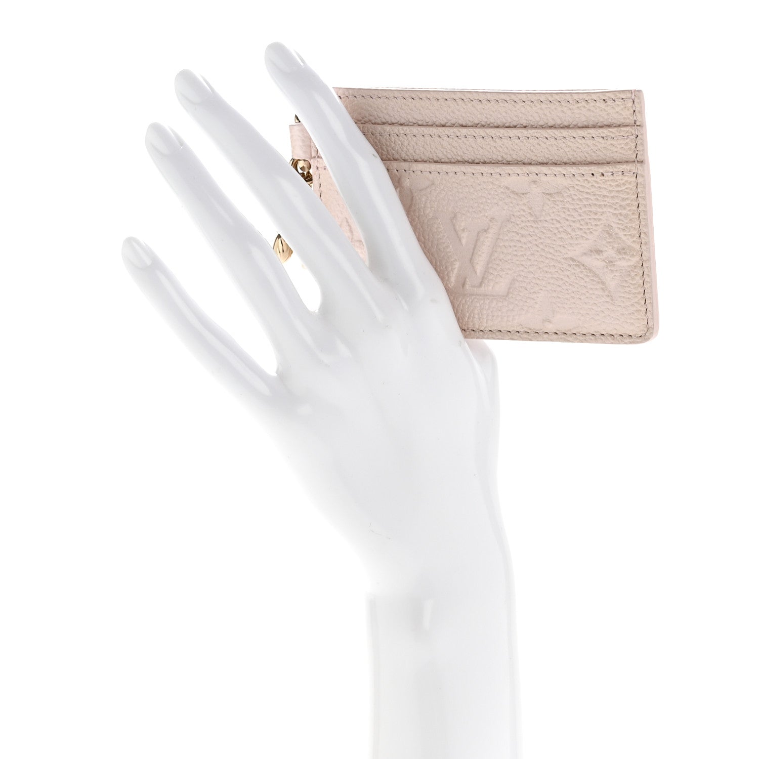 Louis Vuitton Empreinte Monogram LV Charms Card Holder Snowy Pearl
