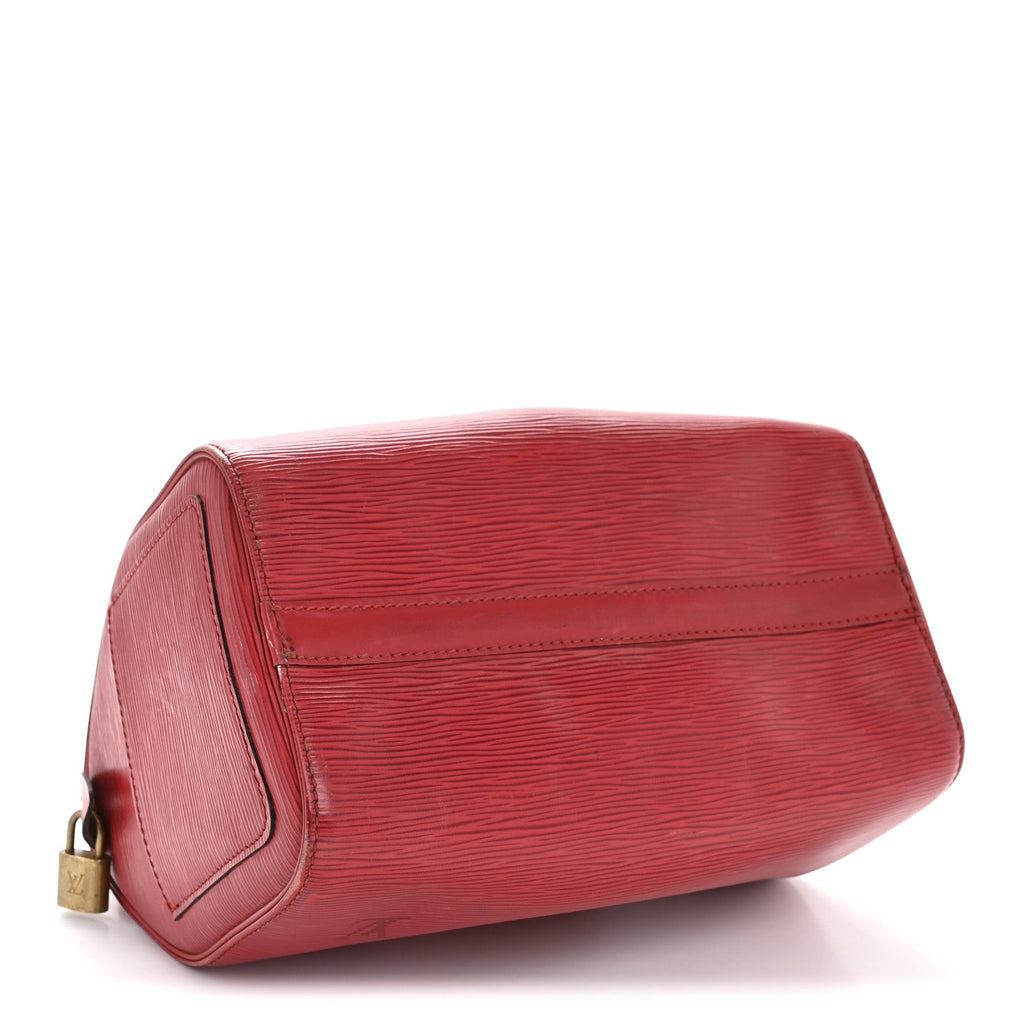 Louis Vuitton Epi Speedy 25 Castillan Red