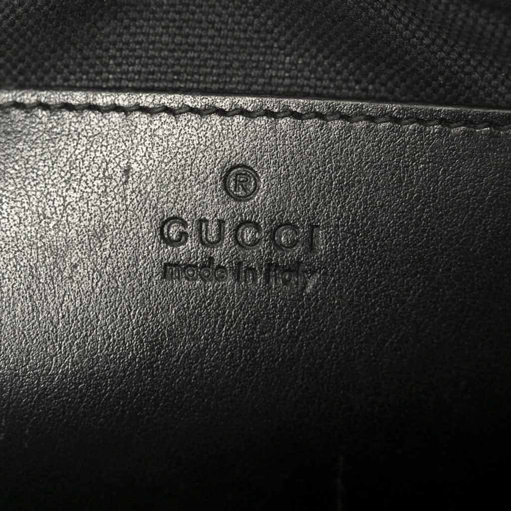 Gucci Calfskin Matelasse Monochrome Small GG Marmont Chain Shoulder Bag Black