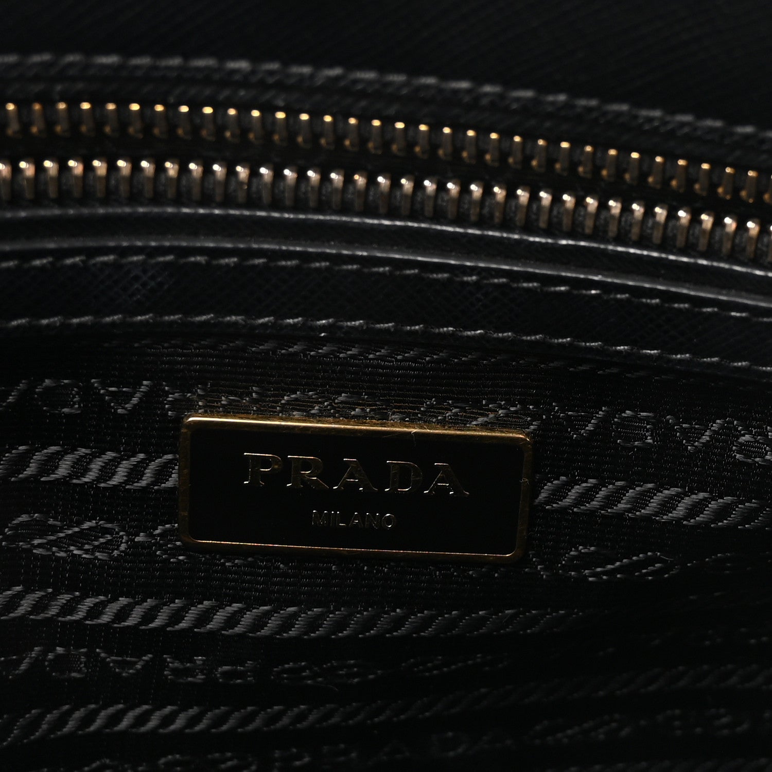 Prada Saffiano Small Galleria Double Zip Tote Black