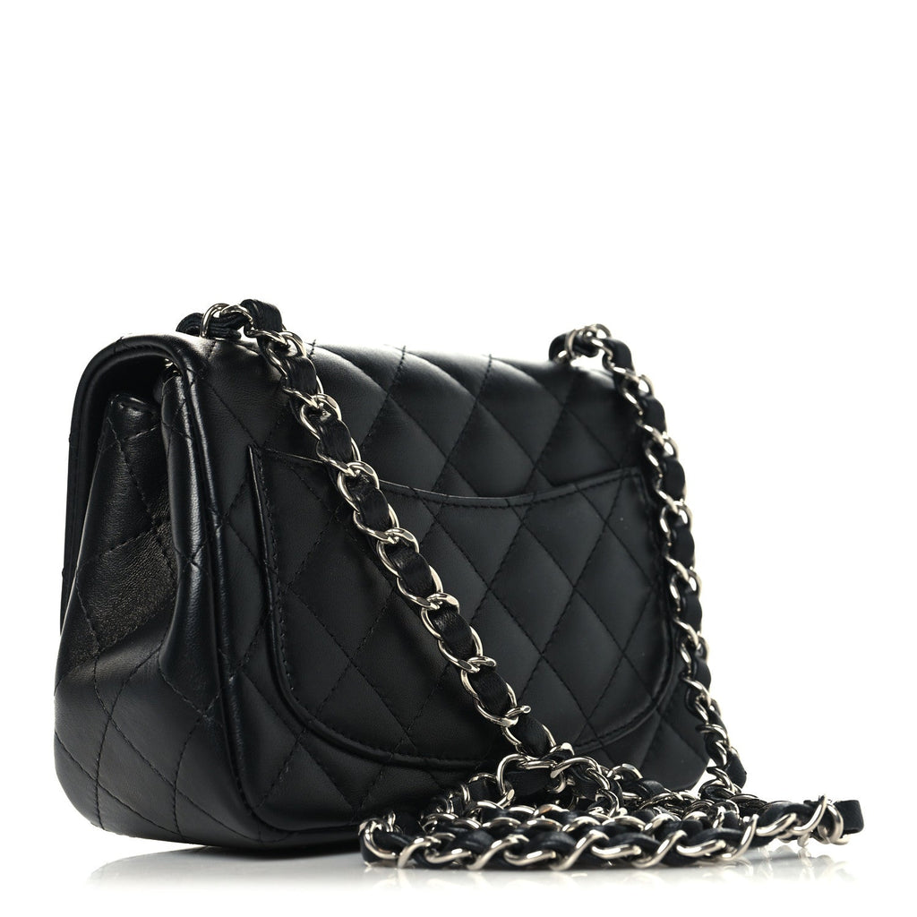 Chanel Lambskin Quilted Mini Square Flap Black