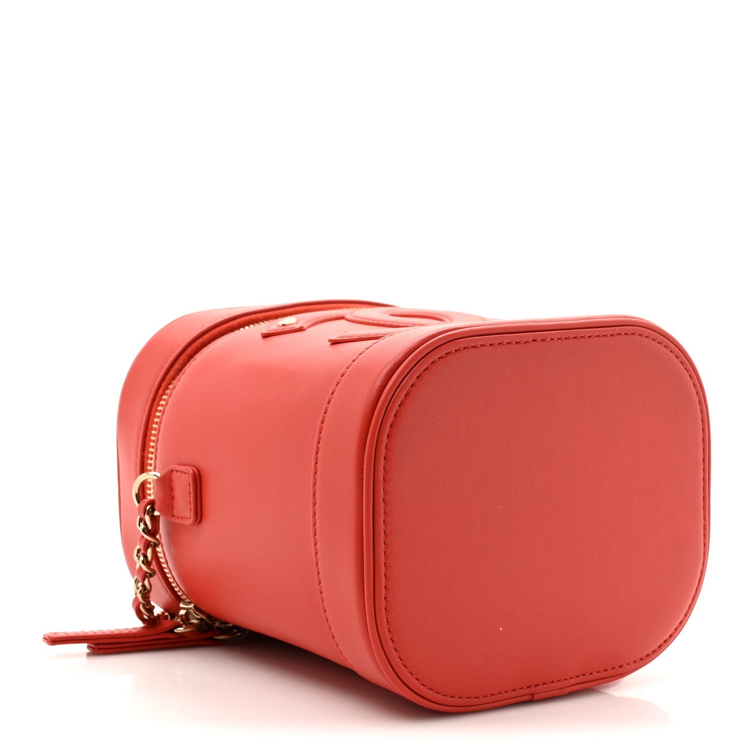Chanel Lambskin Timeless Vanity Cosmetic Case Red