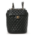 Chanel Lambskin Quilted Small Urban Spirit Backpack Black