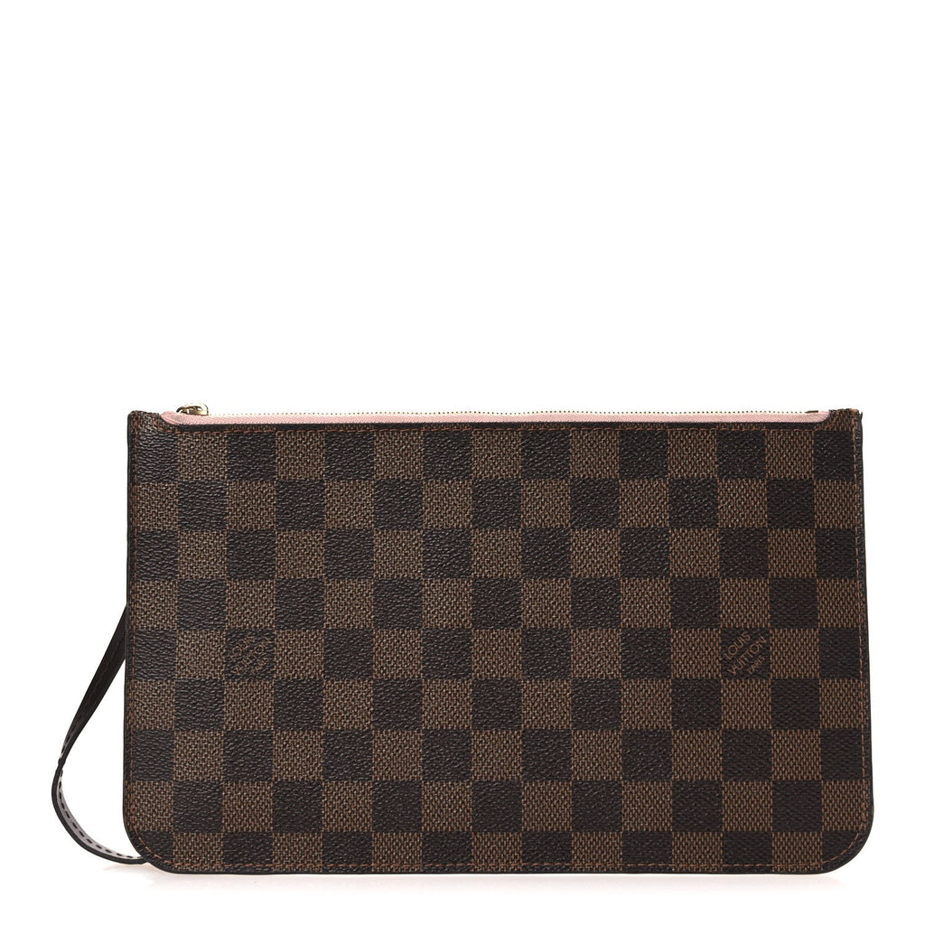 Louis Vuitton Damier Ebene Neverfull MM GM Pochette Rose Ballerine