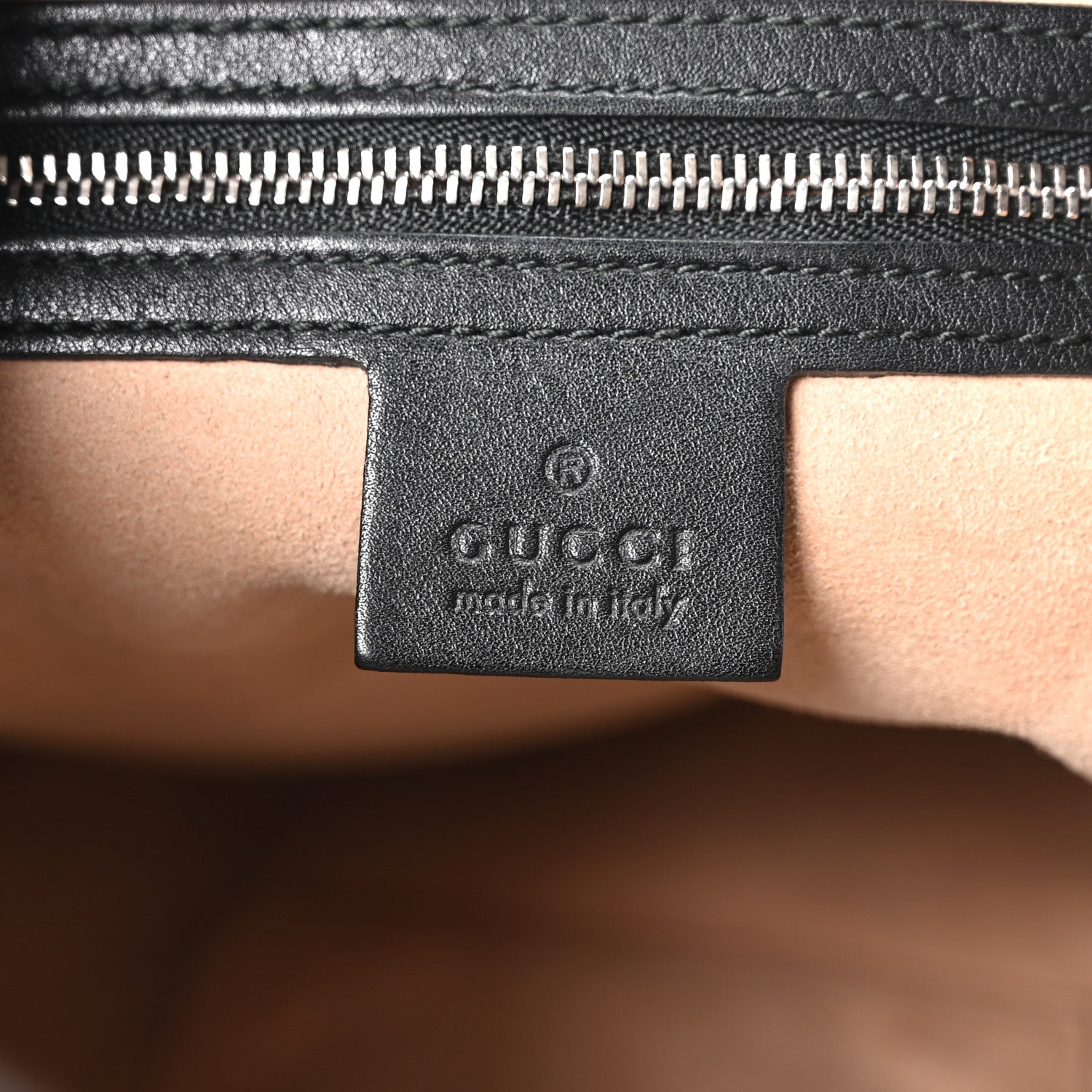 Gucci Calfskin Web Stripe Medium Dionysus Hobo Black