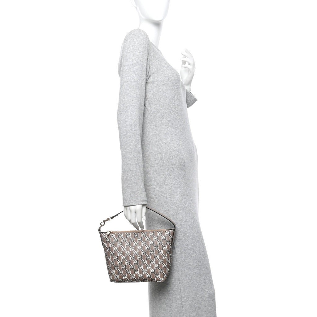 Gucci GG Shadow Monogram Super Mini Ophidia Shoulder Bag Taupe