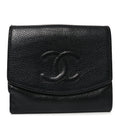 Caviar Timeless CC Compact French Wallet Black
