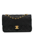 Chanel Lambskin Quilted Small Double Flap Black
