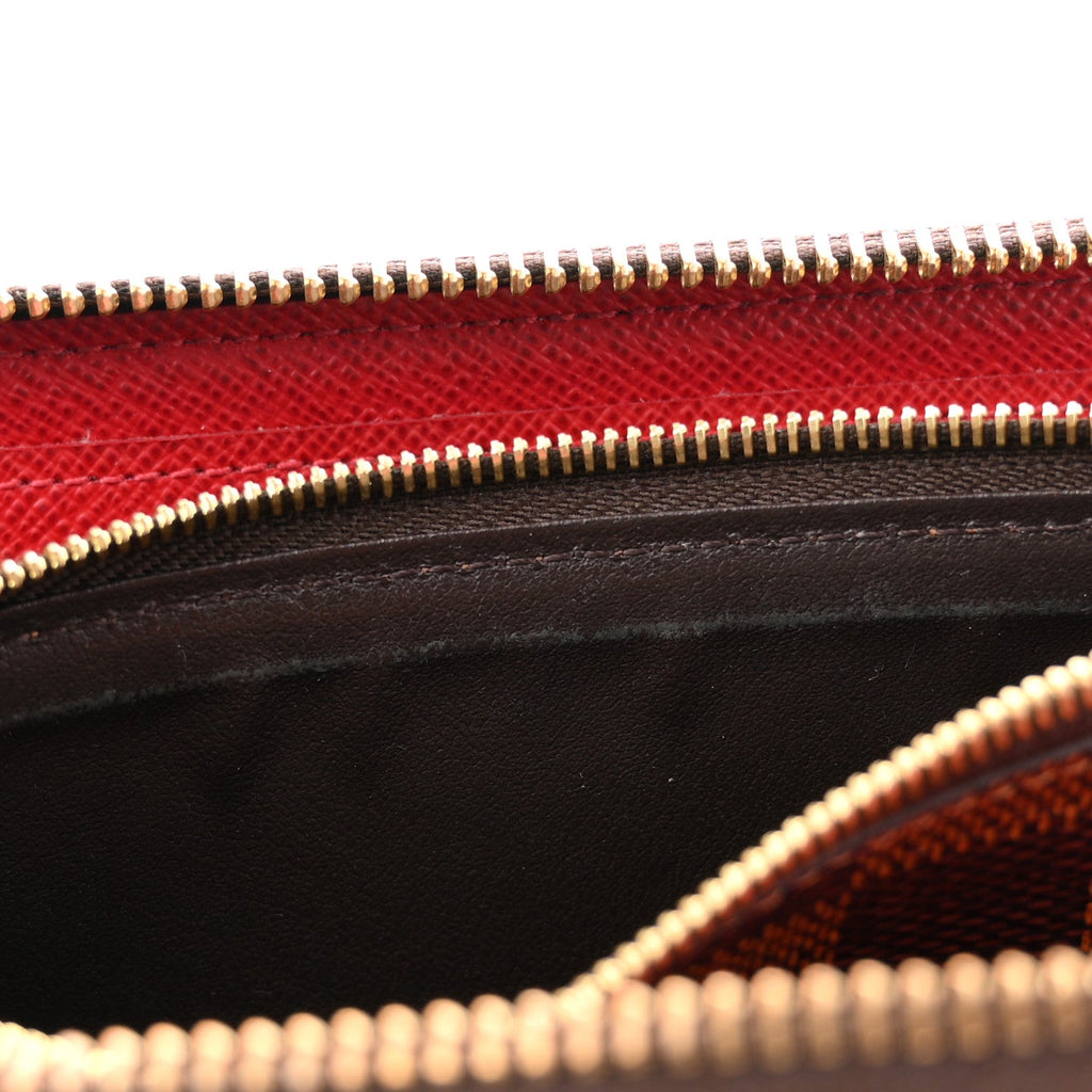 Louis Vuitton Damier Ebene Clemence Wallet Cherry