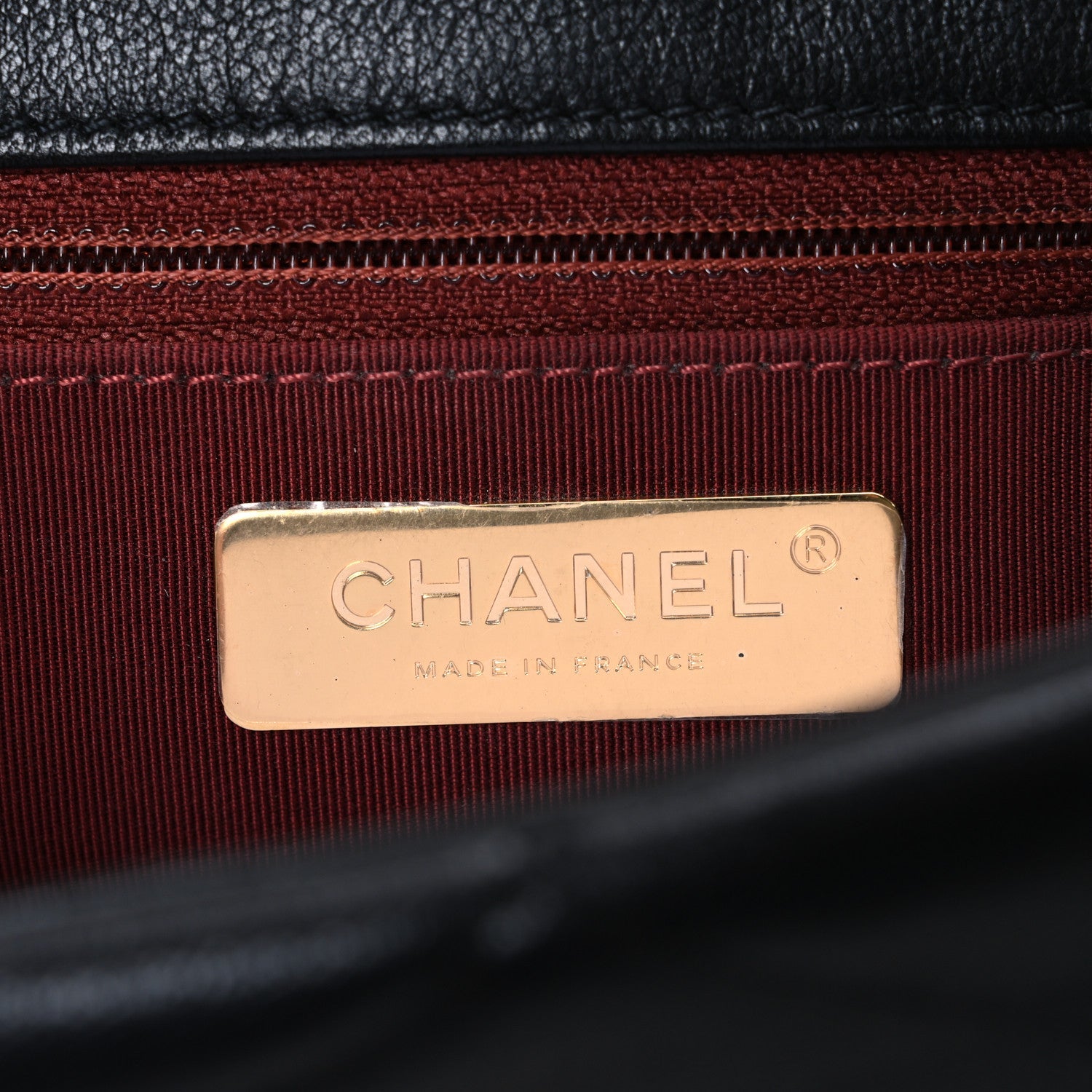 Chanel Goatskin Quilted Large Chanel 19 Flap Black