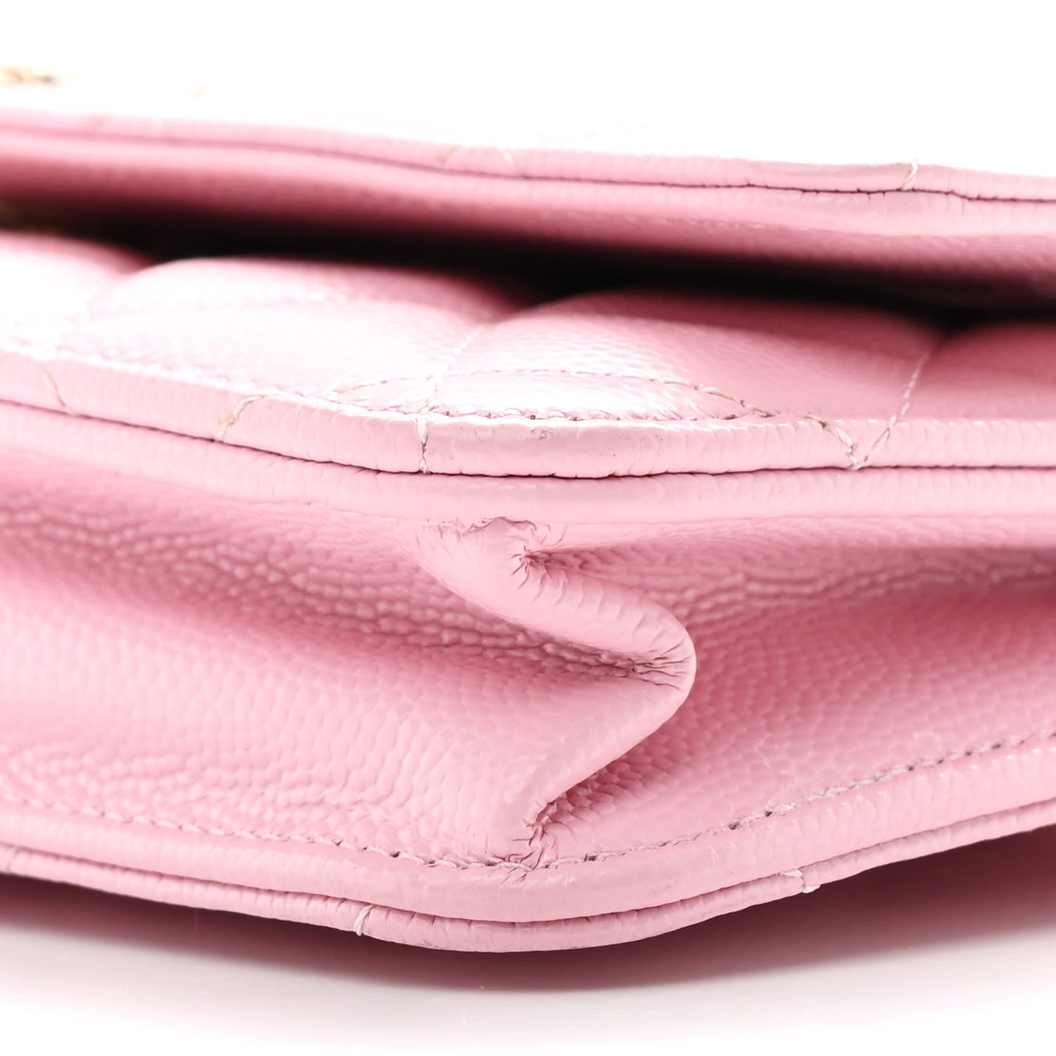 Chanel Caviar Quilted Wallet on Chain WOC Light Pink