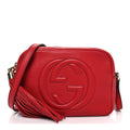 Gucci Pebbled Calfskin Small Soho Disco Bag Vibrant Red