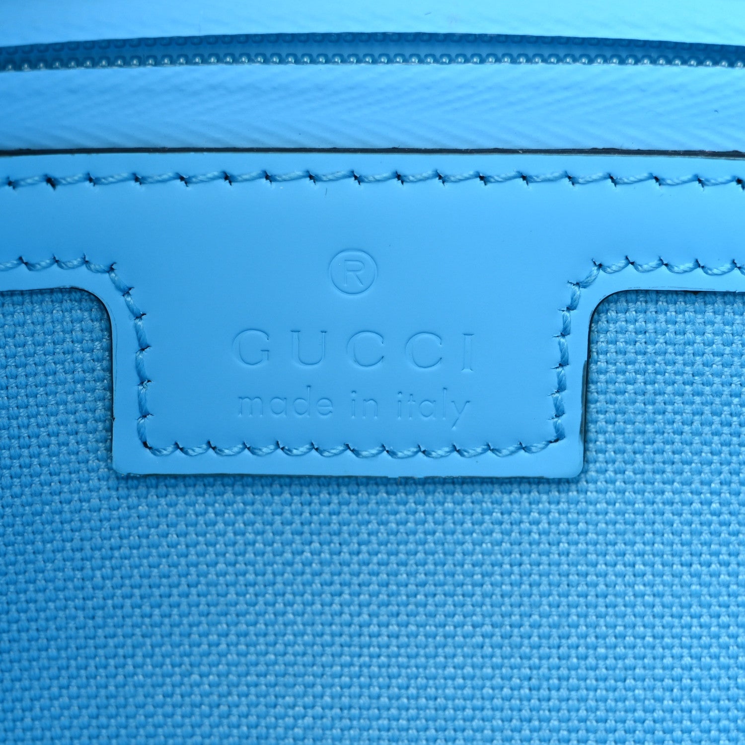 Gucci Rubber Effect Monogram GG Crossbody Bag Bright Blue