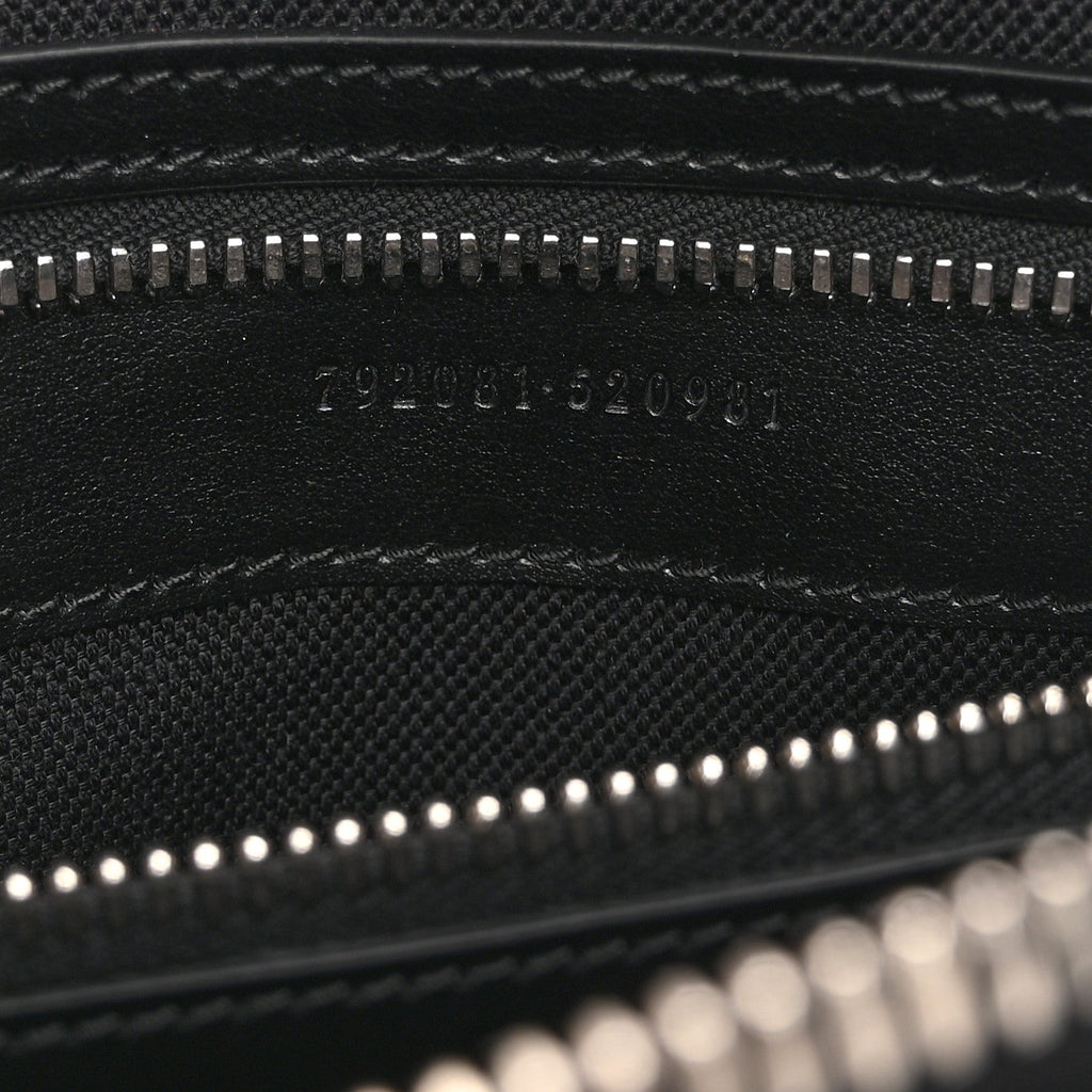 Gucci GG Supreme Monogram Web Small Flat Messenger Bag Black Grey