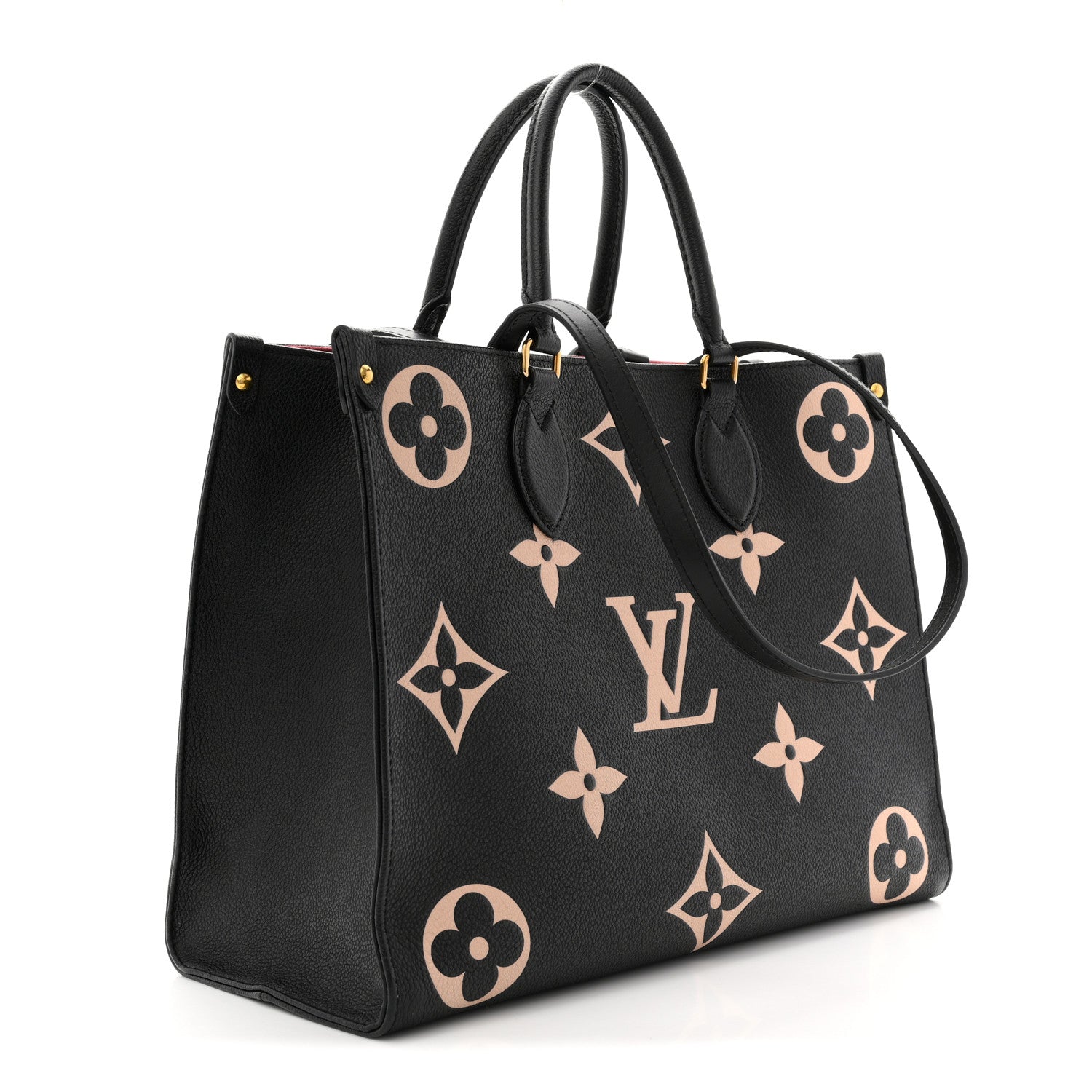 Louis Vuitton Empreinte Monogram Giant Onthego MM Black Beige