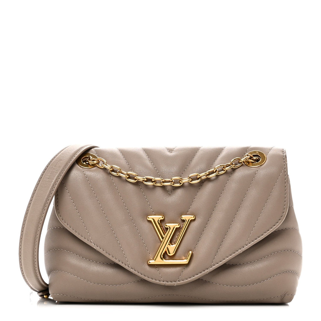 Louis Vuitton Calfskin LV New Wave Chain Bag Taupe