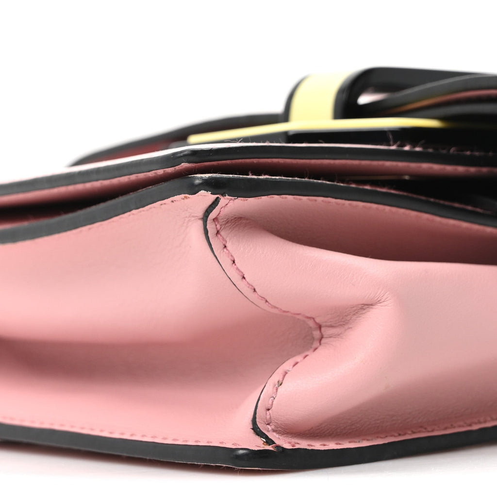 Prada City Calf Plex Ribbon Bag Pesco Giallo