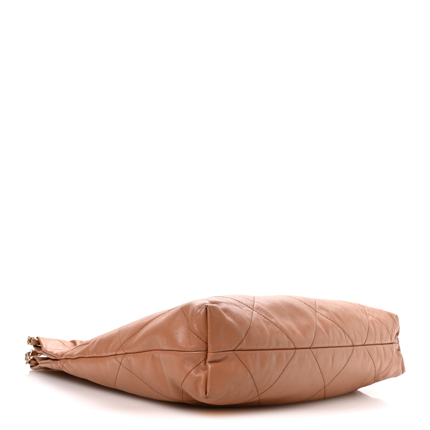 Chanel Shiny Calfskin Quilted Chanel 22 Camel