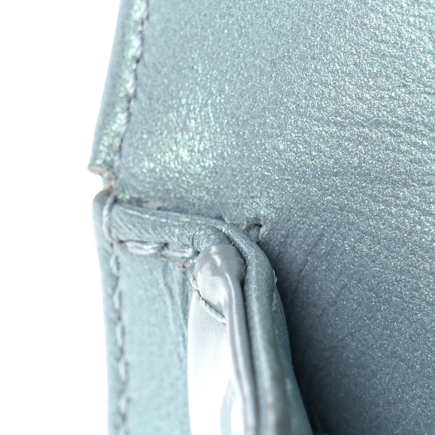Chanel Iridescent Patent Calfskin Quilted Medium Boy Flap Light Blue