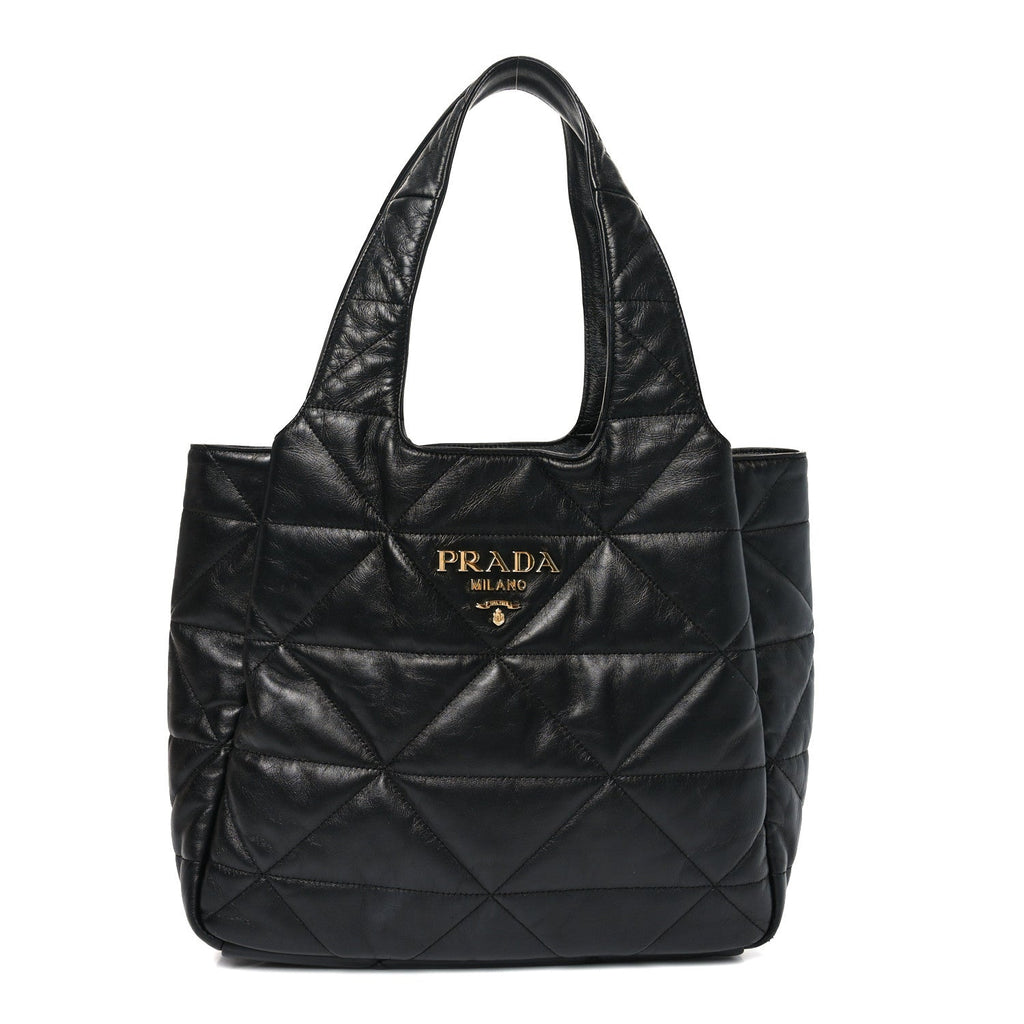 Prada Nappa Quilted Medium Dynamique Tote Black