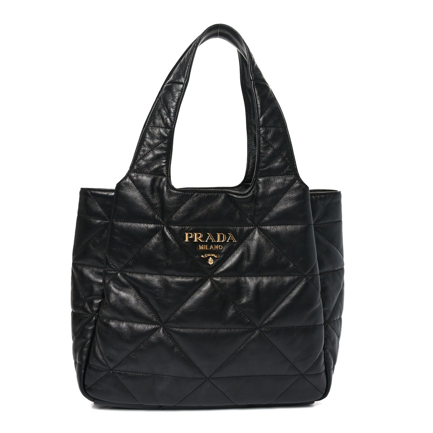 Prada Nappa Quilted Medium Dynamique Tote Black