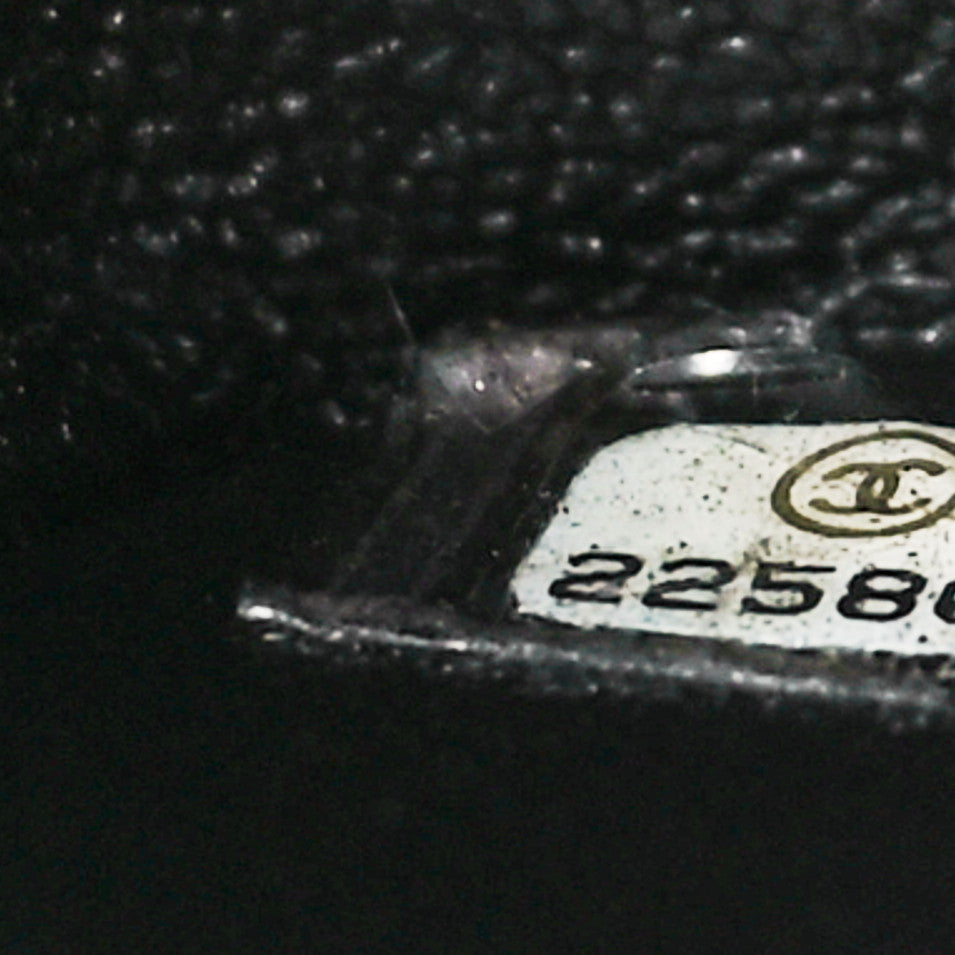 Chanel Caviar Chevron Quilted Mini Square Flap Black