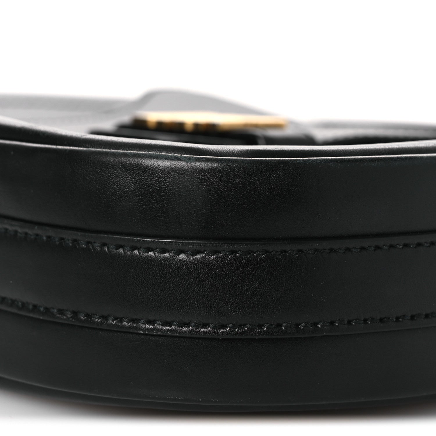 Christian Dior Calfskin D Fence Saddle Bag Black