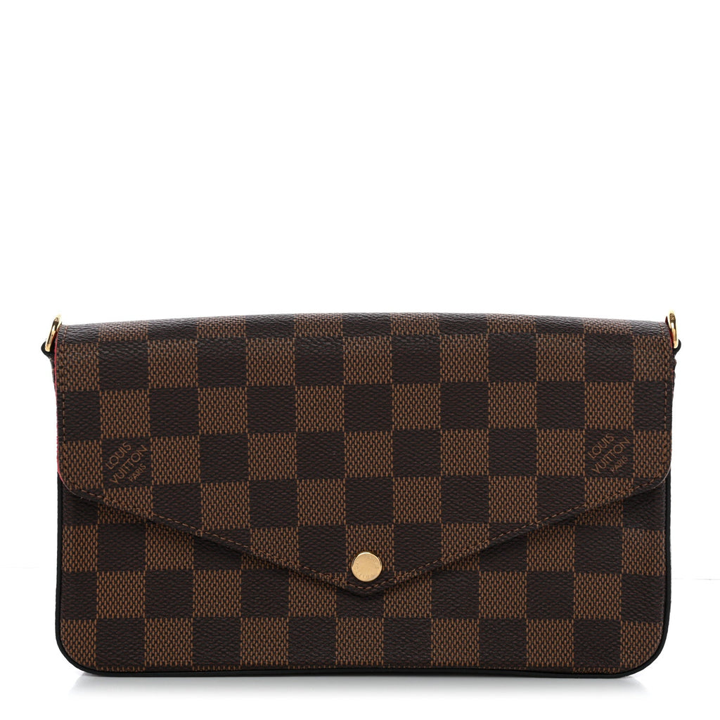 Louis Vuitton Damier Ebene Pochette Felicie Chain Wallet