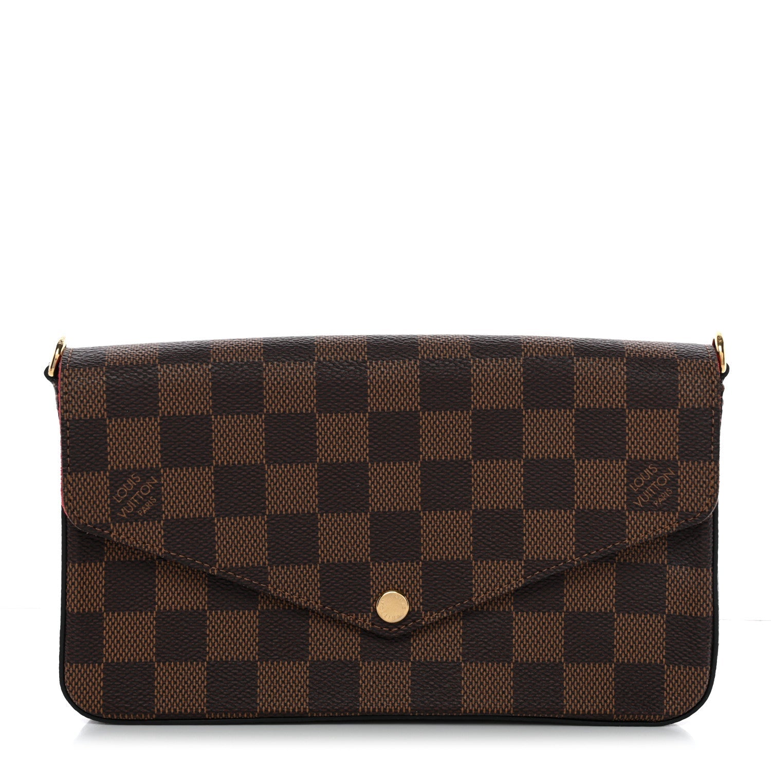 Louis Vuitton Damier Ebene Pochette Felicie Chain Wallet