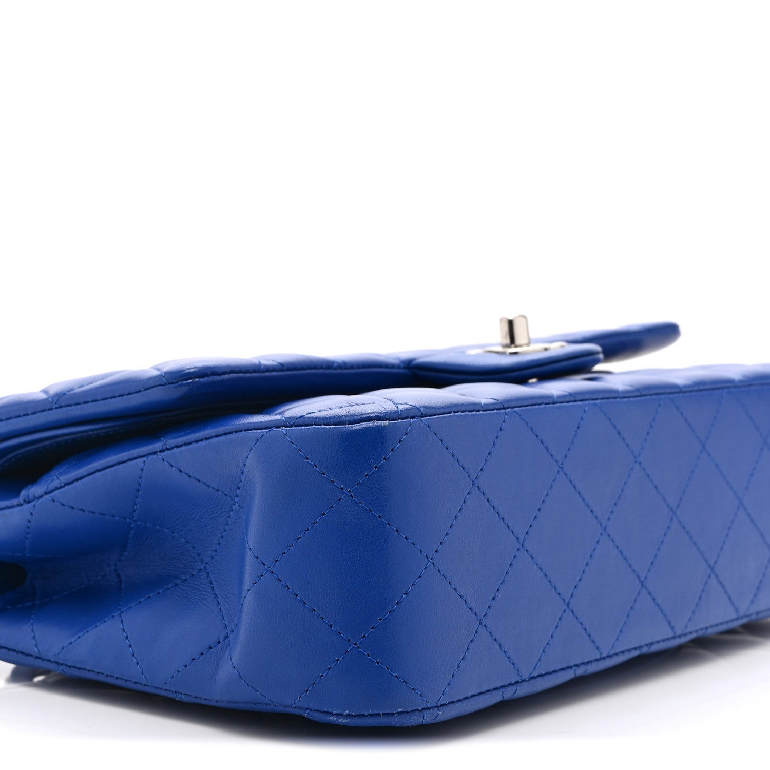 Chanel Lambskin Quilted Medium Double Flap Blue