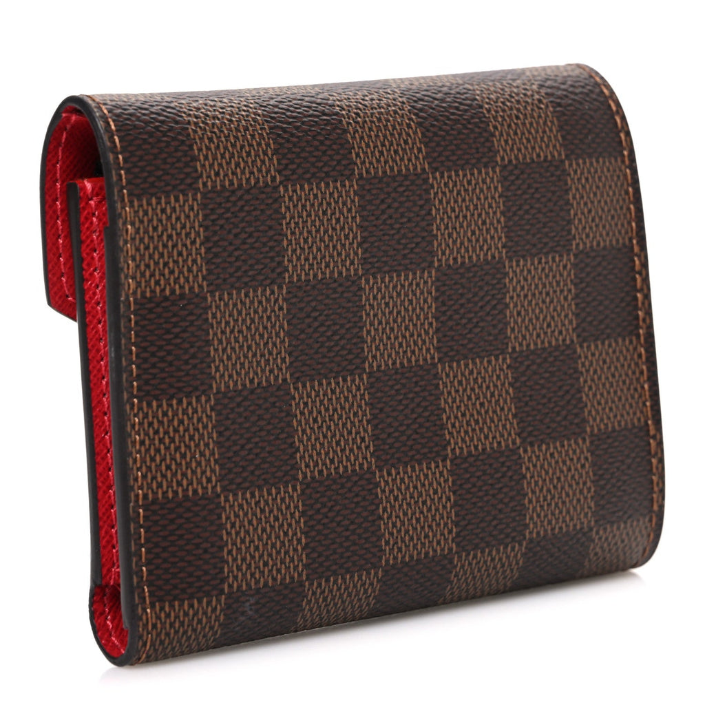 Louis Vuitton Damier Ebene Victorine Wallet Red