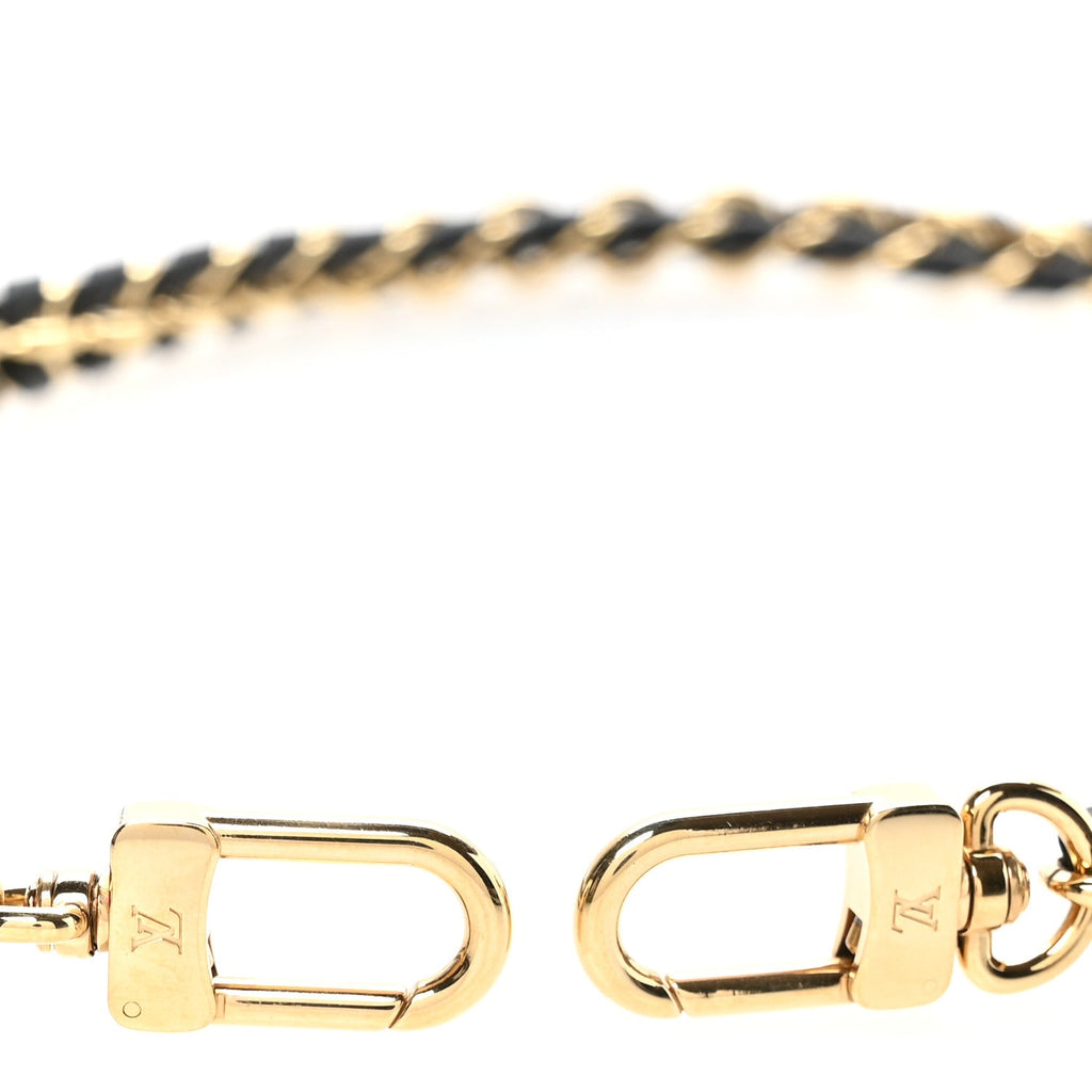 Louis Vuitton Calfskin Multi Pochette Chain Shoulder Strap Black Gold