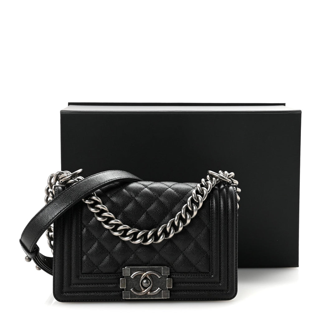 Chanel Caviar Quilted Small Boy Flap Black